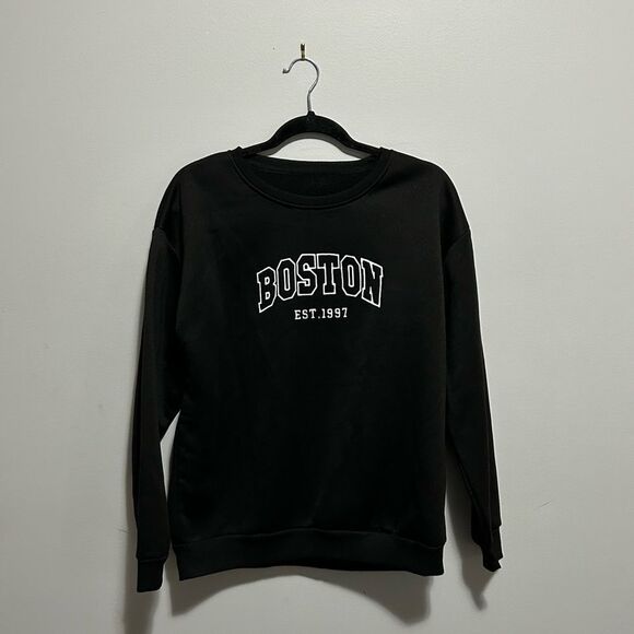 Tops - Boston EST. 1997 Black Crewneck Hoodie